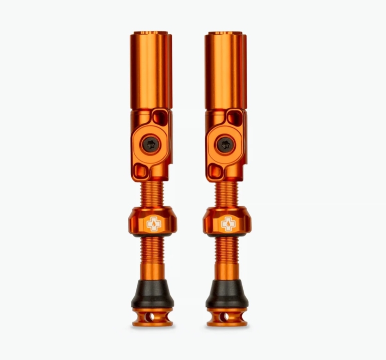 Muc-Off Tubeless Big Bore Hybrid medium 65mm/Felgenhöhe 20-25mm orange Ventile