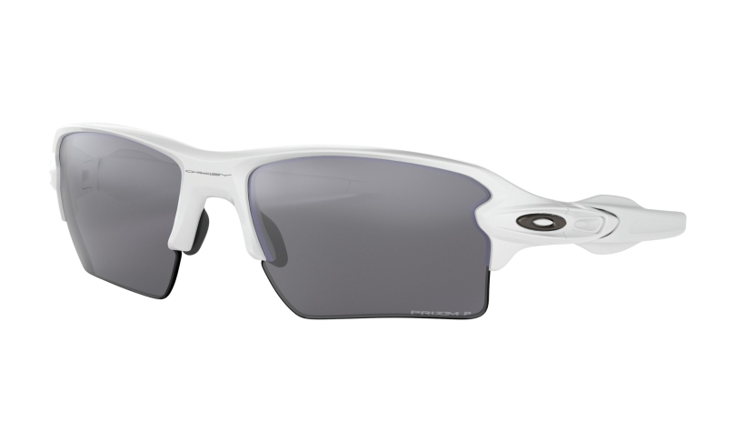 Oakley Flak™ 2.0 XL Polished White/PRIZM™ Black Polarized Brille