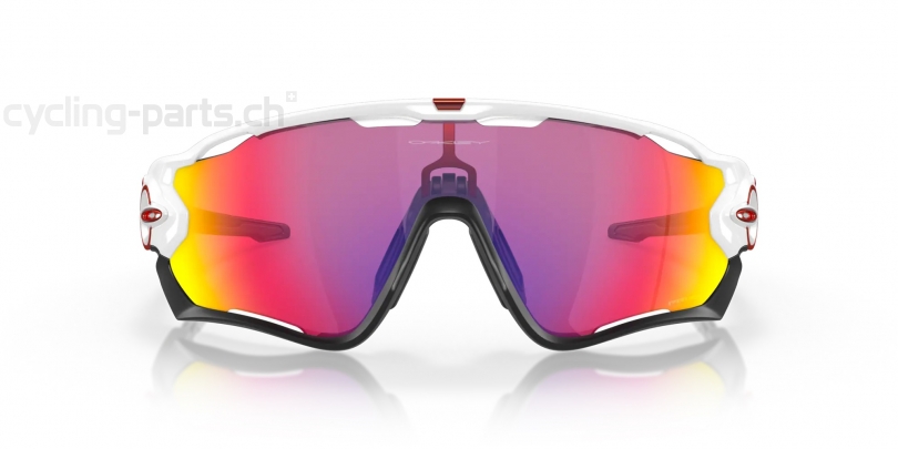 Oakley Jawbreaker Polished White/Prizm Road Brille