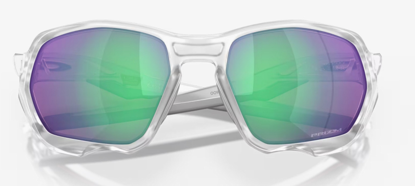 Oakley Plazma Matte Clear/Prizm Road Jade Brille