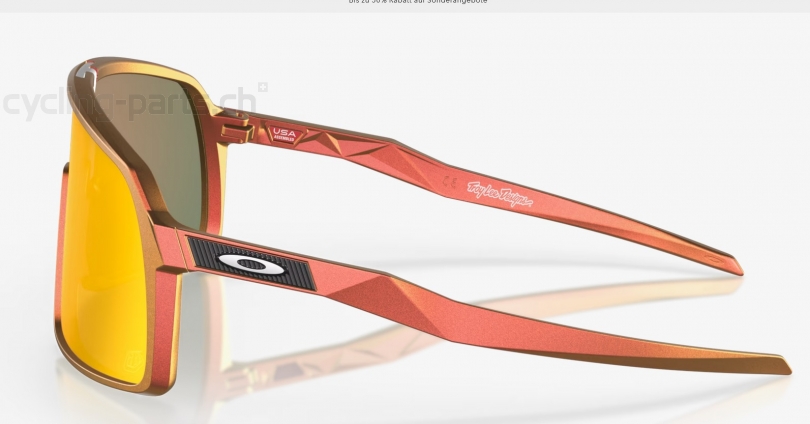 Oakley Sutro Troy Lee Designs red gold shift/Prizm Ruby Brille
