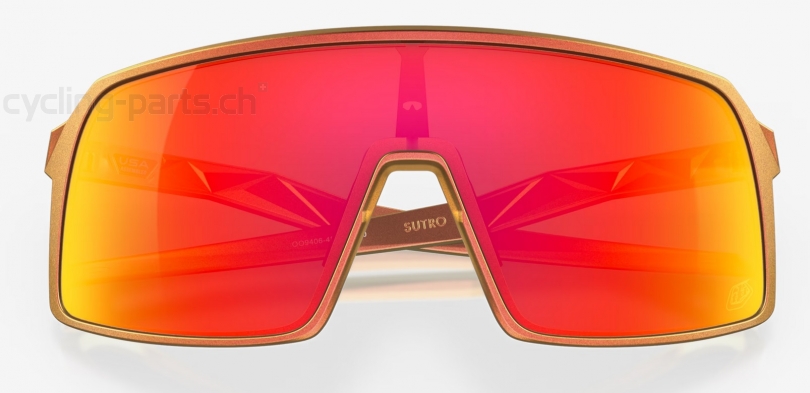 Oakley Sutro Troy Lee Designs red gold shift/Prizm Ruby Brille