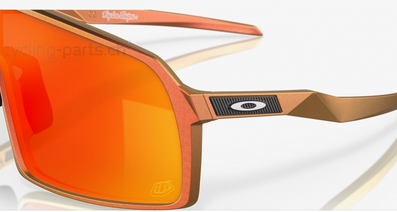 Oakley Sutro Troy Lee Designs red gold shift/Prizm Ruby Brille