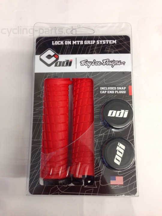 ODI Troy Lee Designs Signature Series Lock-On Grips red Lenkergriffe