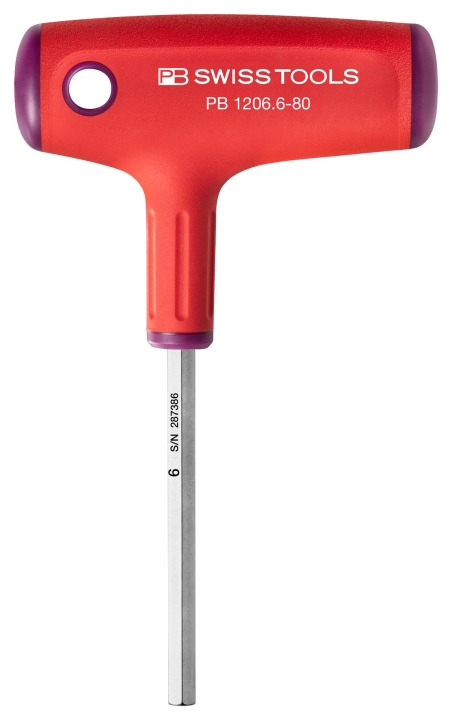 PB Swiss Tools PB 1206 Grösse 6/80 mm Quergriff Innensechskant-Schraubenzieher