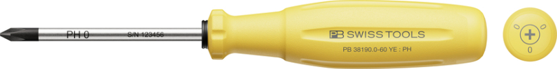 PB Swiss Tools PB 38190 RB SwissGrip Evo Grösse 0 Phillips Schraubenzieher