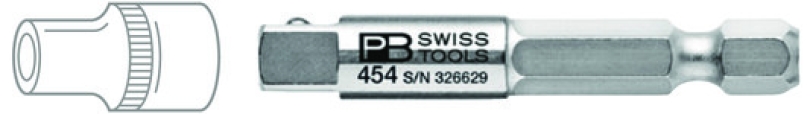 PB Swiss Tools PB 454 Verbindungsstück Sechskant 1/4" - Vierkant 1/4"