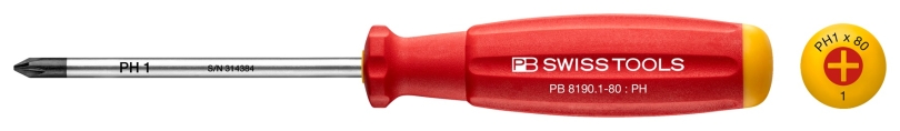PB Swiss Tools PB 8190 SwissGrip Grösse 1 Phillips Schraubenzieher