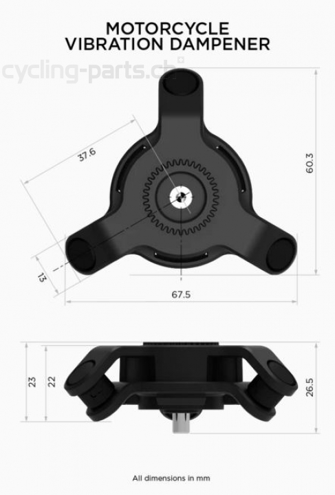 Quad Lock Motorcycle Vibration Dampener