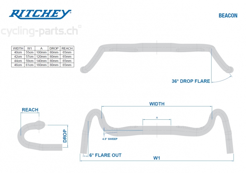 Ritchey WCS Beacon 44cm Lenker