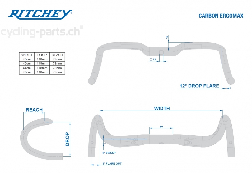 Ritchey WCS ErgoMax Carbon 42cm Lenker