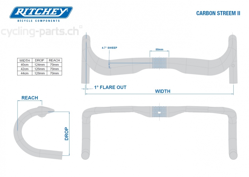 Ritchey WCS Carbon Streem 44cm Lenker