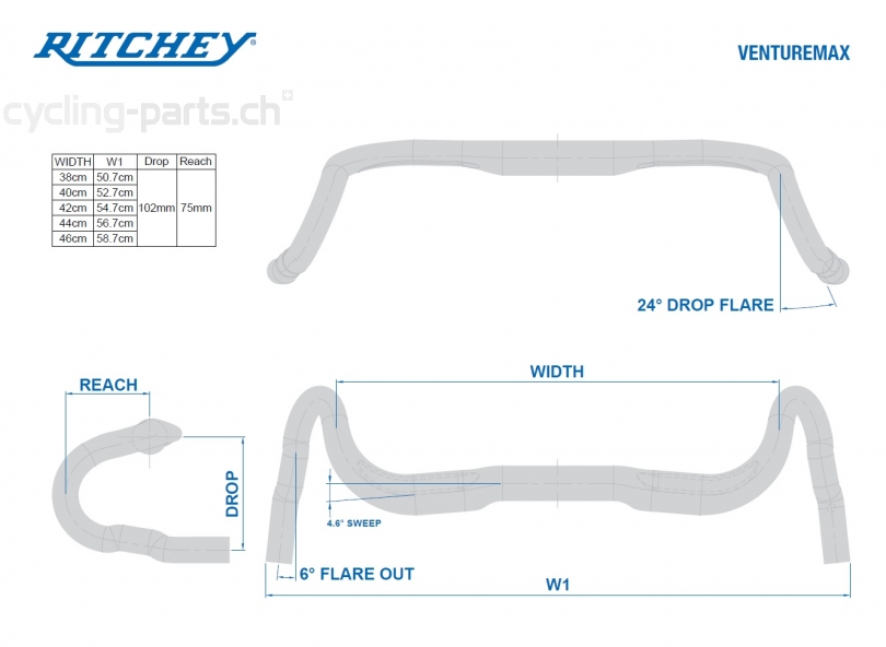 Ritchey WCS Carbon VentureMax 44cm Lenker