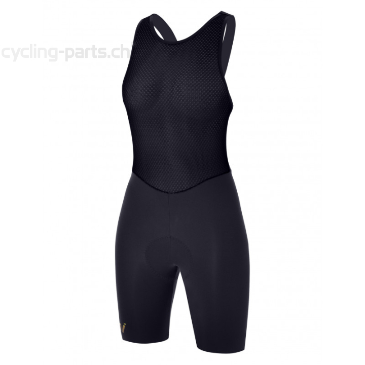Santini Damen Unico kurze Trägerhosen schwarz