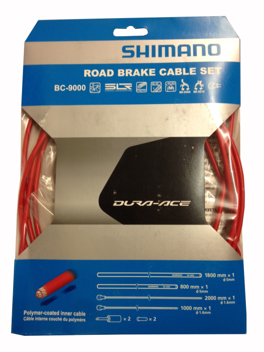 Shimano Dura Ace 9000 Bremszug-Set rot Road