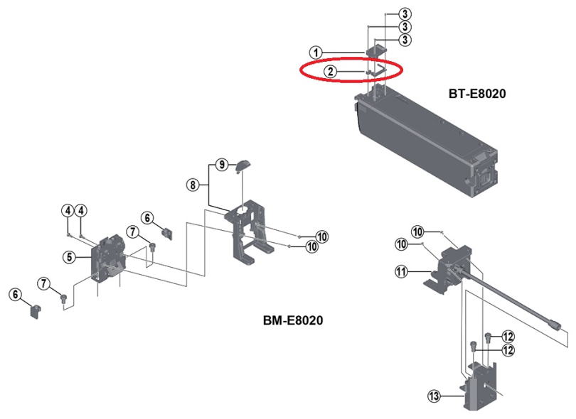 Shimano STePS Verschlusskappe BT-E8020 Akku