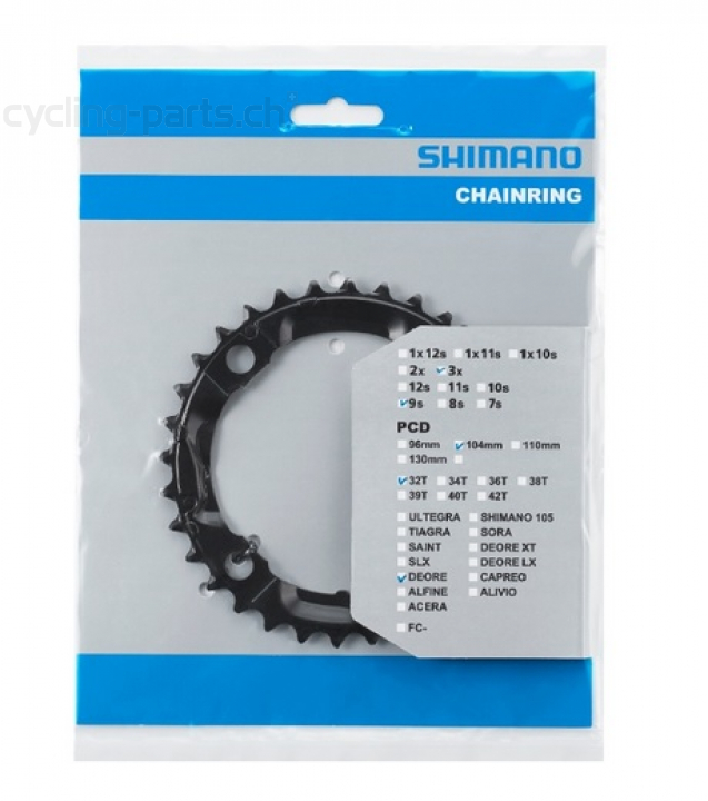 Shimano Deore FC-M590 32 Zähne 3x9 Kettenblatt