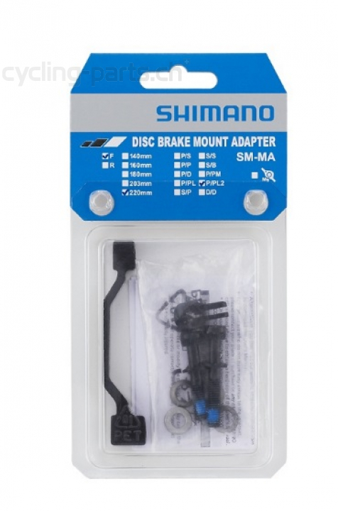 Shimano Disc Adapter Vorderrad/Hinterrad Post/Post 200mm auf 220mm