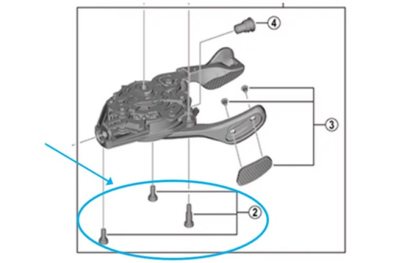 Shimano XTR SL-M9100 Befestigungsschrauben zu Schalthebelabdeckung