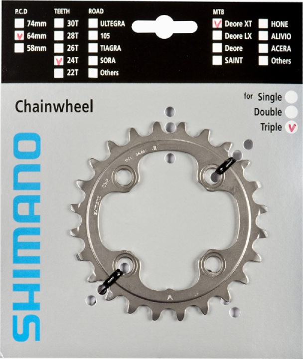 Shimano XT FC-M780 24 Zähne 3x10 Kettenblatt