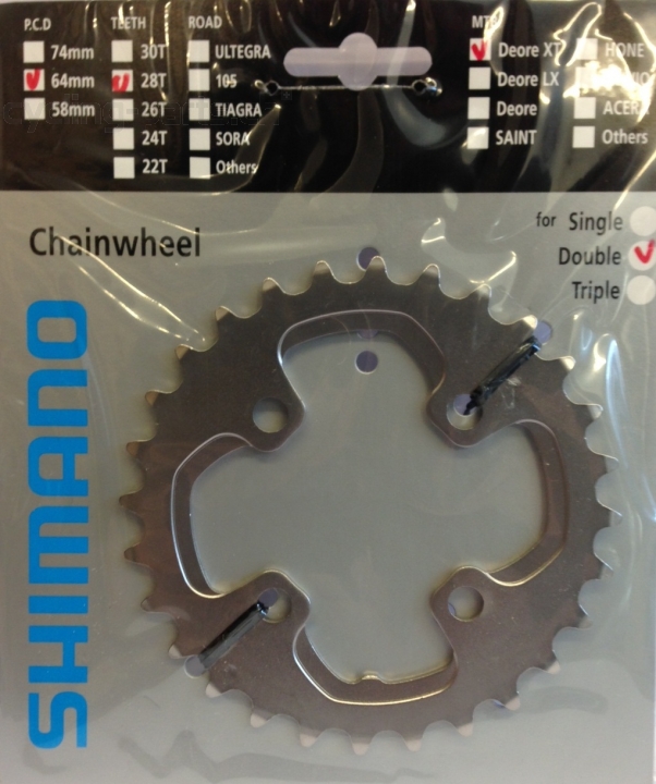 Shimano XT FC-M785 28 Zähne 2x10 Kettenblatt
