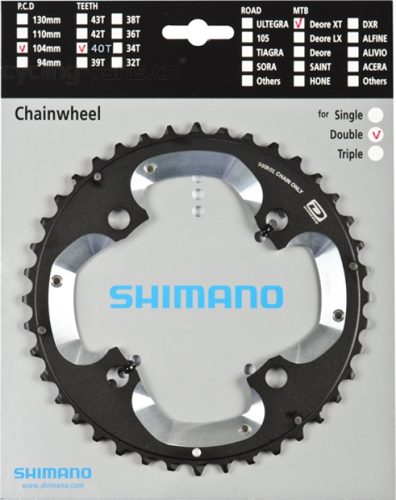 Shimano XT FC-M785 40 Zähne 2x10 Kettenblatt