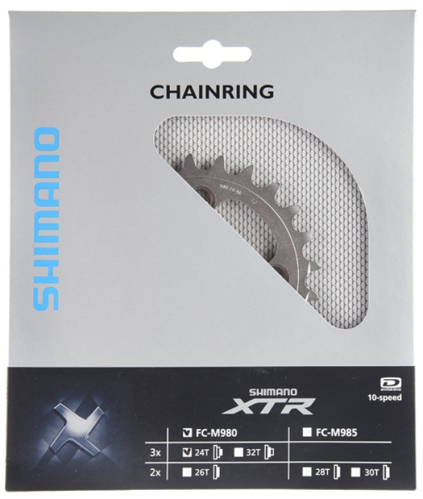 Shimano XTR FC-M980 24 Zähne 3x10 Kettenblatt