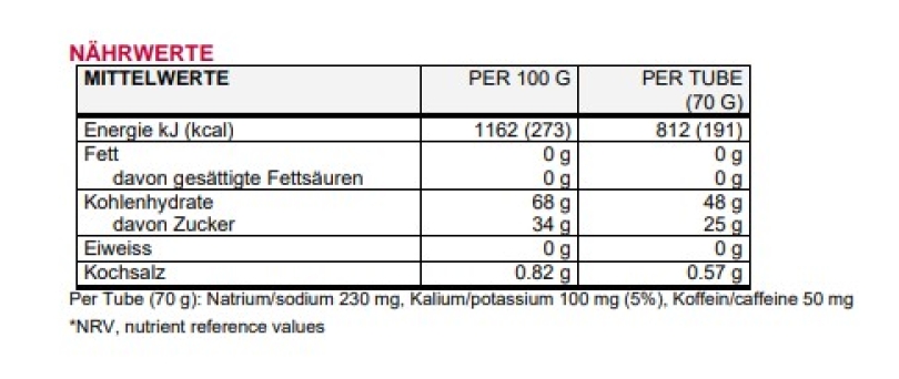 Sponser Liquid Energy Plus Cola-Lemon Tube 70g