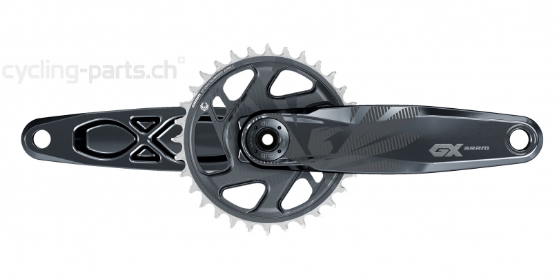 SRAM GX Eagle™ DUB™ Wide 55mm Chainline lunar grey Boost 148, Länge 175mm Kurbel