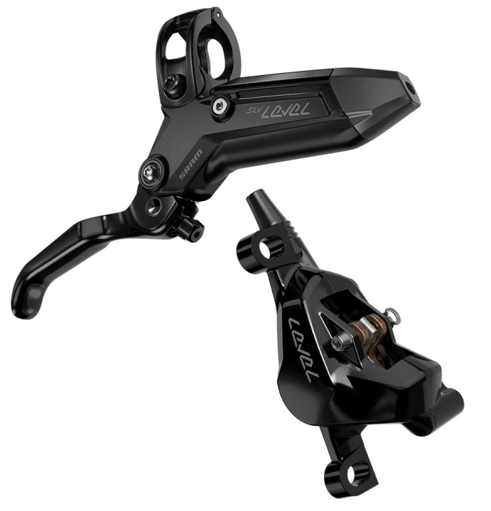 Sram Level Silver Stealth 2-Kolben anodized black Scheibenbremse vorne