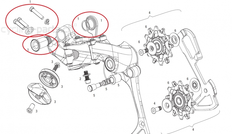 Sram XX1/X01 Schaltwerk B-Bolt and Limit Screw Kit