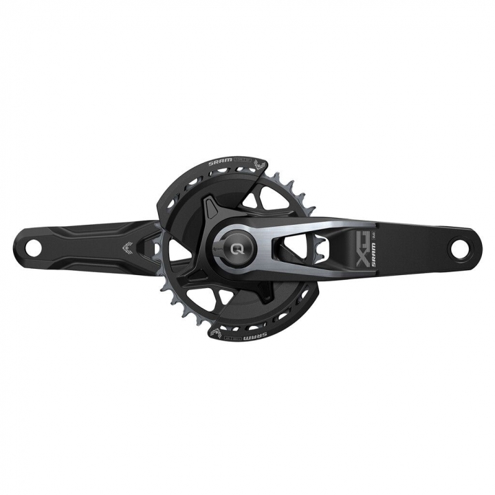 Sram X0 Eagle T-Type Powermeter Spindlebased DUB Wide 55mm Chainline 174mm Q-Faktor black, Länge 165mm Kurbel