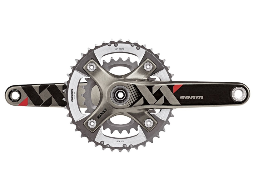 SRAM XX GXP 2x10 42-28 Q-Faktor 156mm, Länge 175mm Kurbelgarnitur