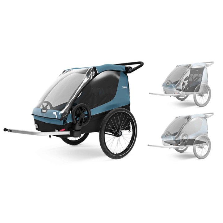Thule Courier (Kid+Cargo+Dog) Aegean Blue Kinderanhänger