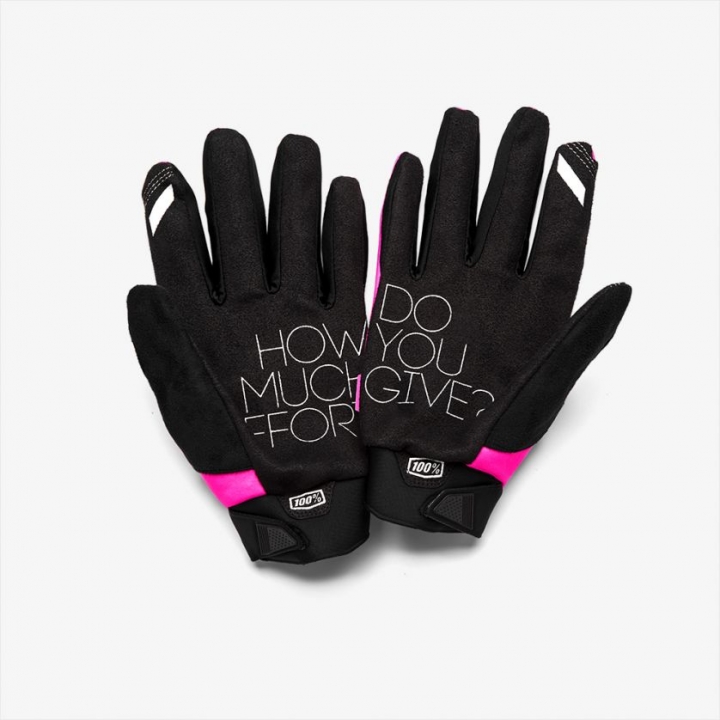100% Brisker Women's Neon Pink/Black Handschuhe