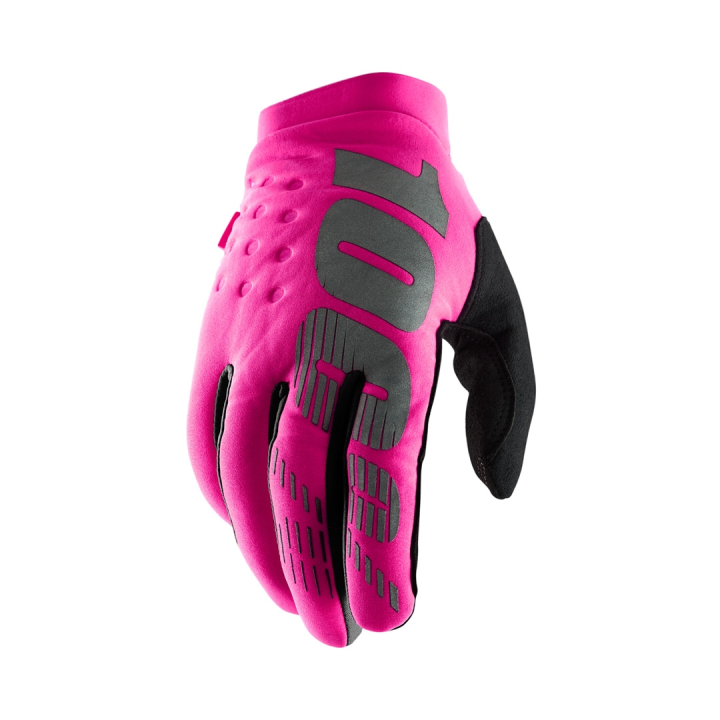 100% Brisker Women's Neon Pink/Black Handschuhe