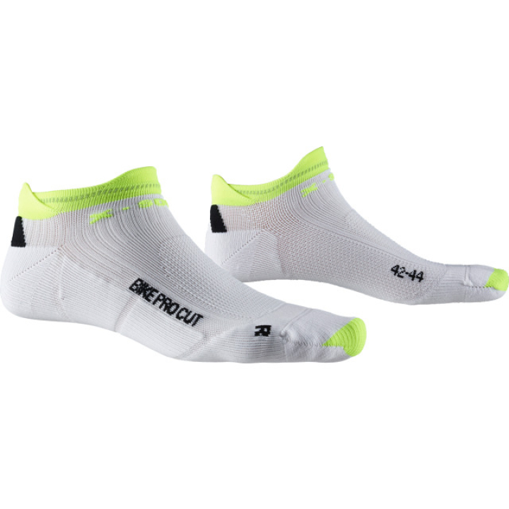 X-Socks Bike Pro Cut arctic white/phyton yellow Socken