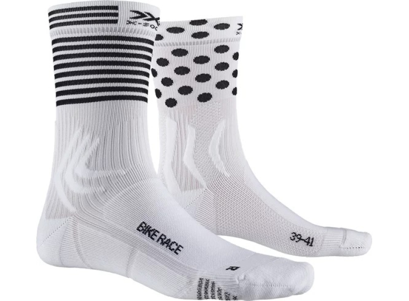 X-SOCKS Bike Race arctic white/dot/stripe